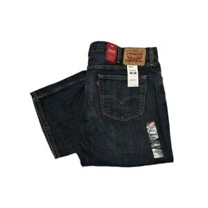 Levi's 559 Relaxed Straight Fit Men's 40x30 Dark Wash Blue Denim Jeans - NWT